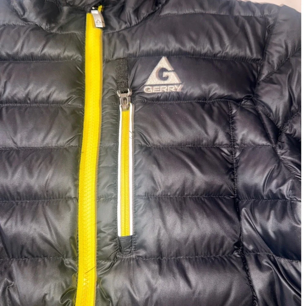 Gerry Boys Black 650 Fill Power Down Puffer Jacket Hooded Size L 14/16